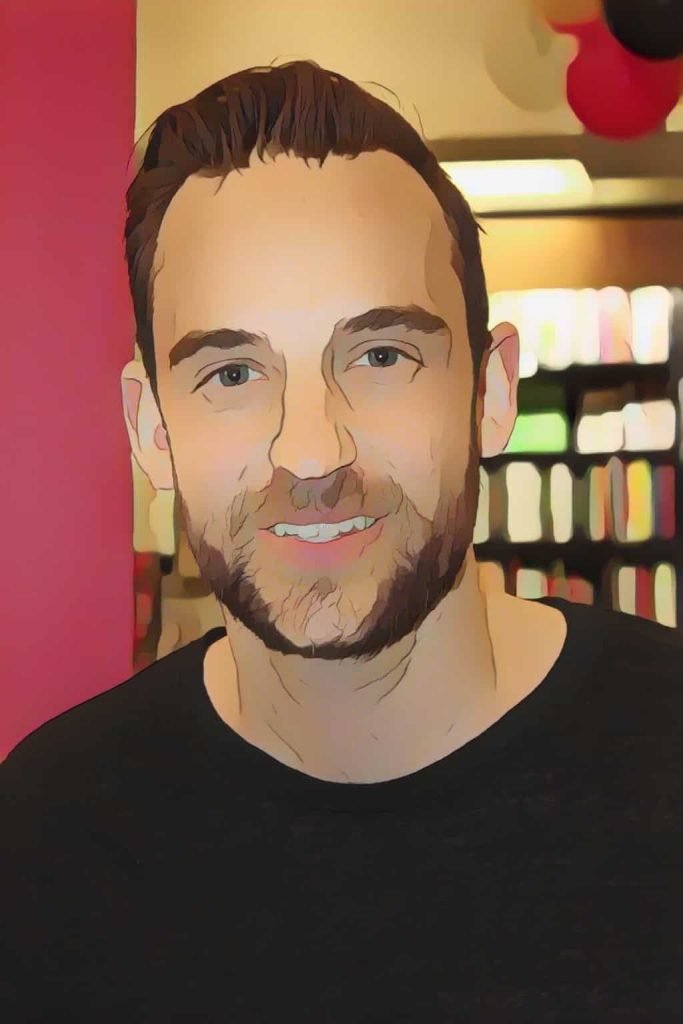Cartoon image of Joël Dicker