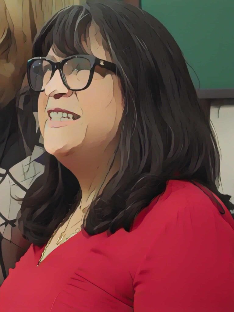 E L James cartoon portrait